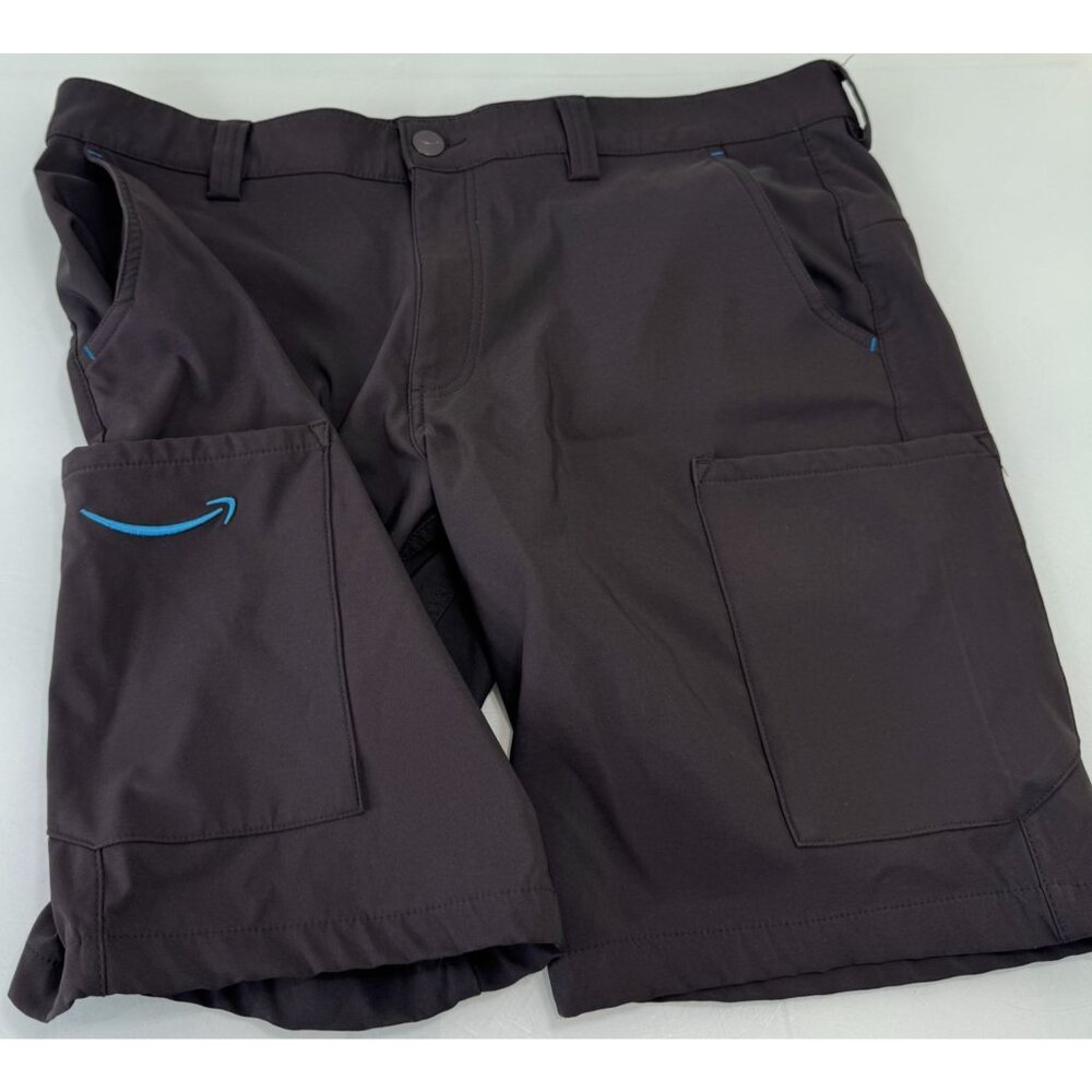 Amazon Cargo Shorts Mens Large L ( 34-36) Black Stretch Delivery Driver Uniform